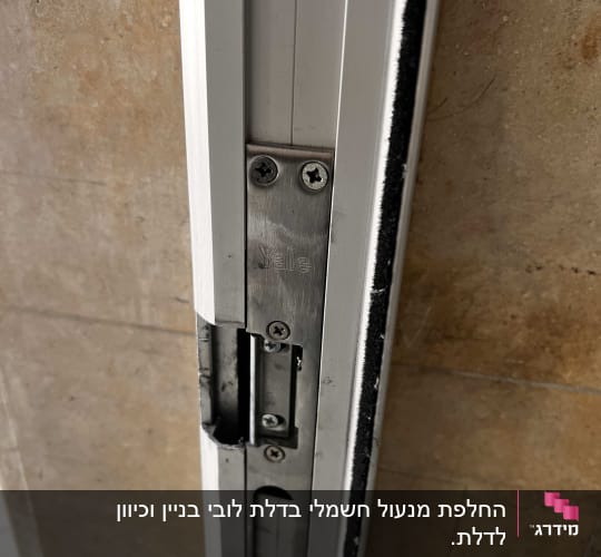 מנעול דלת מתכת עם ברגים